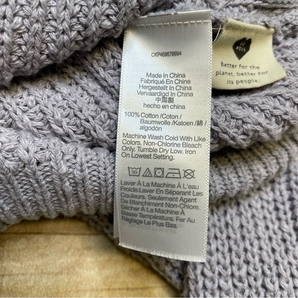 Madewell Greywell Crop Cardigan Sweater In Faded Lavender - Picture 7 of 8